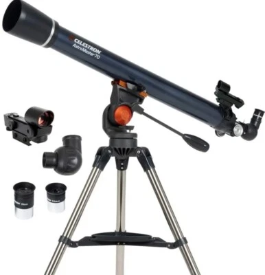 Celestron - AstroMaster 70AZ Refractor Telescope - Fully Coated Glass Optics - Image 1 of 4