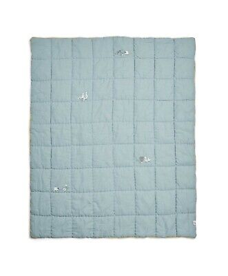 Mamas And Papas Welcome To The World FARM Blue Cot /Cot Bed Coverlet Quilt 4 Tog • 17.99£