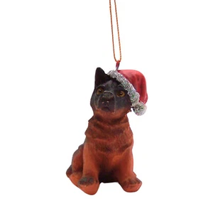 3.5" Resin Holiday German Shepherd Ornament, Christmas Tree Dog Ornament - Picture 1 of 2