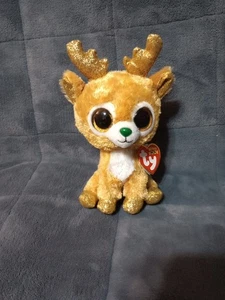 Ty Beanie Boos - GLITZY the Christmas Reindeer (6 Inch) - New With Tags - Picture 1 of 5