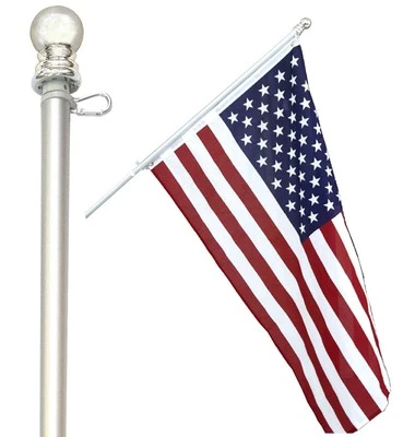 Flag Pole for House - 5 ft Heavy-Duty Aluminum Tangle Free Spinning Flag Pole... - Image 1 of 4