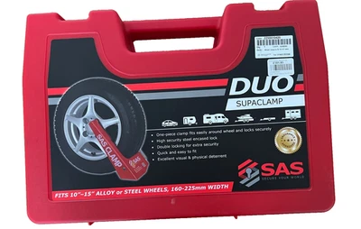 SAS Wheel Clamp Car Boat Caravan Motorhome Trailer 10-15" rims - Image 1 of 3