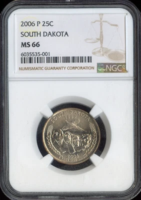 2006 South Dakota Quarter NGC MS66 Holiday Sale 🎁 - Image 1 of 2
