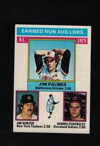 1976 Topps Baseball A.L.E.R.A. Leaders #202 *PALMER, HUNTER, EKERSLEY* - Imagen 1 de 2
