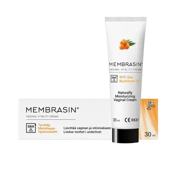 Crema vaginal Membrasin Vitality 30 ml libre de hormonas para sequedad y cuidado íntimo Foto 1 de 1