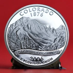 2006-S Silver Proof Colorado Statehood Washington Quarter Fast Shipping - Picture 1 of 9