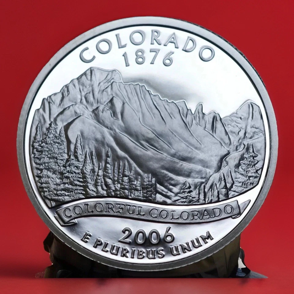 2006-S Silver Proof Colorado Statehood Washington Quarter Fast Shipping - Image 1 of 4
