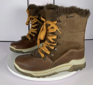 Alpine Design Damen Benedetta Leder Kunstfell Schnürstiefel WP Winterstiefel ITALIEN, 6M - Bild 1 von 11