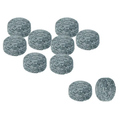 UXCELL 10Pcs 9mm Dia Billiard Pool Cue Tips Snooker Pool Stick Replacement Tips, Grey