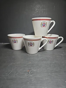4 Syracuse Restaurant Ware Farrell Lines Crest Ship with Seahorses Cups - Picture 1 of 3