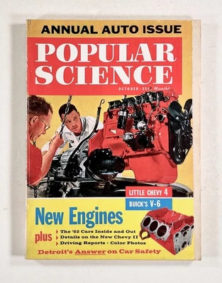 1961 Oct POPULAR SCIENCE new '62 cars HI-FI DESIGN Boating Hints NAVY STORM BUOY - Image 1 of 4