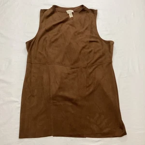 Chico's braune ärmellose Wildlederimitatweste Damengröße 2-Large Karriere Freizeit - Bild 1 von 8