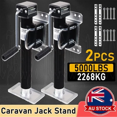 2PC 5000lbs Trailer Caravan Canopy Jack Stand Lift Heavy Duty Stabilizer Legs - image 1 of 4