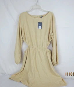 Women's Universal Thread Tan Long Balloon Sleeve Mini A-Line Dress XXL - Picture 1 of 14