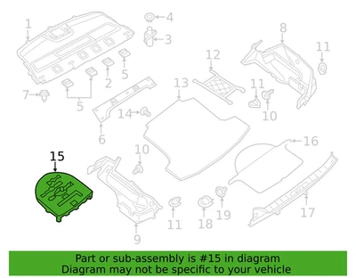 Nissan Altima 2013-2015, 2017 maletero completo compartimento de almacenamiento/kit en carretera Foto 1 de 4