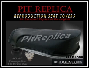 NEW BRIDGESTONE DELUXE 90 SEAT SADDLE COVER W/ STRAP & BUTTON [5AVCL] - Foto 1 di 5