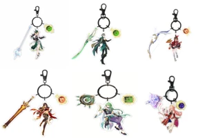 Acrylic Keychain Pendants Genshin Impact Anime Bag Key Ring Key Finder Ornaments - Picture 1 of 60