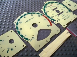 Cluster Face Glow Through Gauges Yellow Fits 94-97 Honda Automatic Stick Accord - Picture 1 of 5