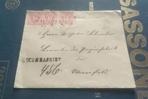 Austria Ostereich Brief 5 Kr Strip 1885 - Imagen 1 de 4