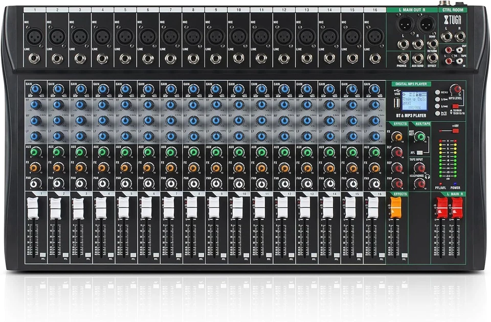 XTUGA Audio Mixer Sound Board Console 6-16 Channel for Recording Controller - Image 1 of 4