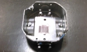 STEEL CITY 54151-N; 4" OCTAGON CEILING BOX W/WIRE CLAMPS; LOT OF 5 - Picture 1 of 6