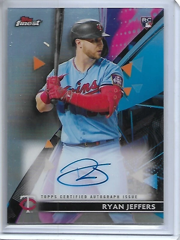 2021 TOPPS FINEST RYAN JEFFERS AUTOGRAPHED ROOKIE  BASEBALL CARD/RC - Image 1 of 1
