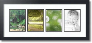 ArtToFrames Collage Mat Picture Photo Frame - 4 5x7" Openings in Satin Black 15 - Picture 1 of 62