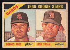 1966 Topps Venezuelan Dennis Aust / Bob Tolan #179 - St. Louis Cardinals - PR/FR