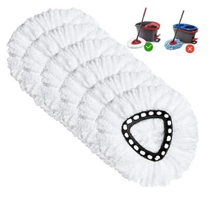 Spin Mop Replacement Head 6 Pack Microfiber Mop Refill Deep Clean Washable - Picture 1 of 7