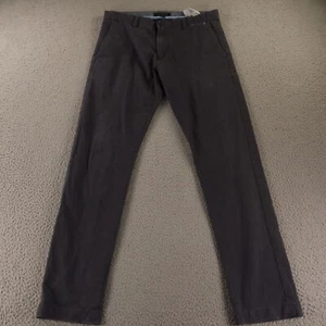 Banana Republic Pants Mens 31 Blue Check Cotton Twill Fulton Skinny Chino 31x32 - Picture 1 of 14