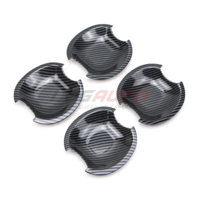 For Suzuki Swift 2005-17 Door Handle Bowl Cover Protector Carbon Fiber Look Trim - Image 1 of 4