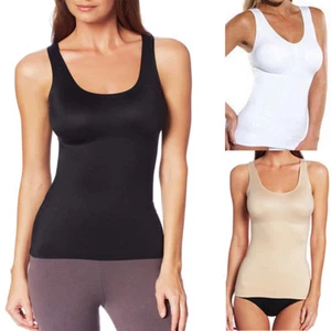 Lady's Cami Bra Tank Top Body Shaper Firm Tummy Control Slimming Camisole Vest - Picture 1 of 11