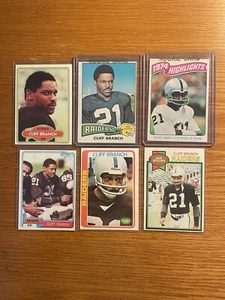 Cliff Branch Raiders Lot of (6) Different w/ 1975 Topps Rookie #524 EX BV$72.00 - Picture 1 of 1