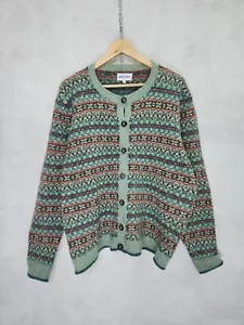 Brora multicolor button ups wool sweater size 18 - Picture 1 of 10