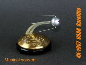 RARO Original Vintage Soviético Escritorio Musical Mecánico SATÉLITE URSS - Imagen 1 de 10