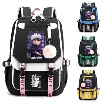 Popular Anime Satoru Gojo Backpack Teenager Schoolbag Outdoor Zipper Rucksack - Bild 1 von 4