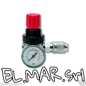 RIDUTTORE DI PRESSIONE con INNESTO RAPIDO 1/4 F + MANOMETRO per Compressore - Foto 1 di 1