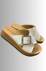 CIABATTA INBLU TOMAIA ECOPELLE MAXI FIBBIAZEPPA  EFFETTO SUGEREO ART PK00042 - Imagen 1 de 5