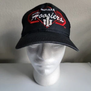 Vintage 80s 90s YA Top Of The World Indiana Hoosiers Snapback Hat Cap Black - Bild 1 von 9
