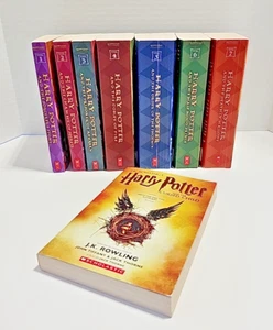 Harry Potter Paperback Book Complete Scholastic Set / Cursed Child JK Rowling - Picture 1 of 23