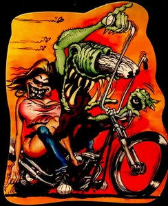 RAT FINK STICKER “JUST A HARD RIDE” ” 3“ X 3 1/4“ UV GLOSSY !!! - Picture 1 of 3