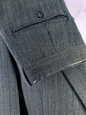 40S Groshire USA Mens Vintage 2 Button Pure Wool Suit Pencil Gray Pants 34