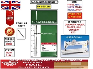 GROZ-BECKERT 328 214X1 DDX1 NM160/23 JUKI LG158-1 INDSTRAL SEWING MACHINE NEEDLE - Picture 1 of 8