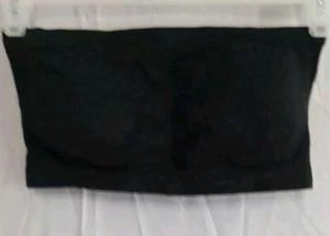 Neu gepolstert schwarz Boob Röhre trägerlos Bandeau Stretch Weste BH Crop Top Plus XXXL - Bild 1 von 6