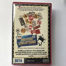 Moving Violations Betamax CBS FOX Rare Tape Beta NOT VHS Big Box Clamshell