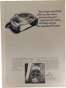 Rolex Oyster Uhr Wasserdicht Orig 1969 Punch Mag PRINT AD 8,5x11,5" - Bild 1 von 1