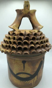 Keramik Keramik Rad geworfen Skulptur, Deckeldose - Bild 1 von 5