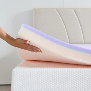 Topper Queen Memory Foam Mattress 2/3 Inch Gel Breathable Cool Pressure Relief - Picture 1 of 13