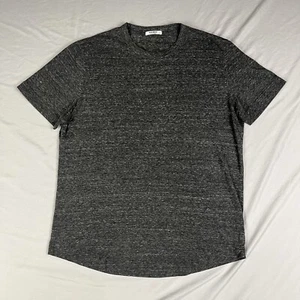 Buck Mason Shirt Mens Large Gray Crew Neck Slub Curved Hem Classic Fit Made USA - Picture 1 of 6