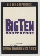 1993 Iowa Hawkeyes Team Issue Big Ten Conference